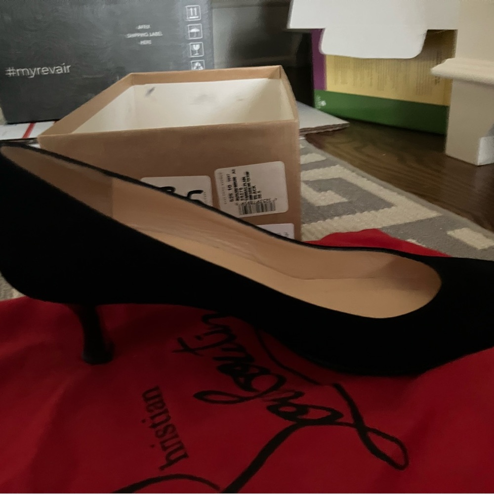 Christian Louboutin Virabas suede kitten heels
